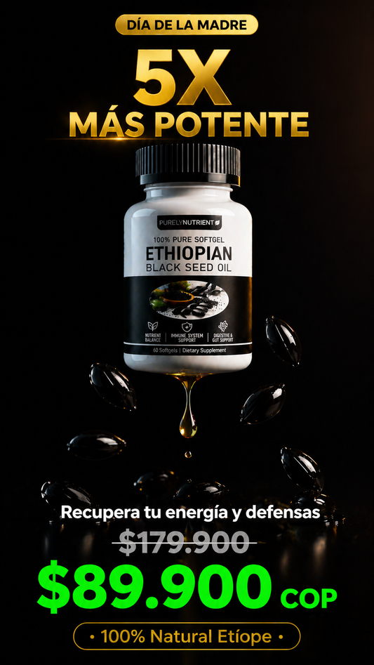 Ethiopian Black Seed Oil — Aceite de Semilla Negra Etíope 1000mg